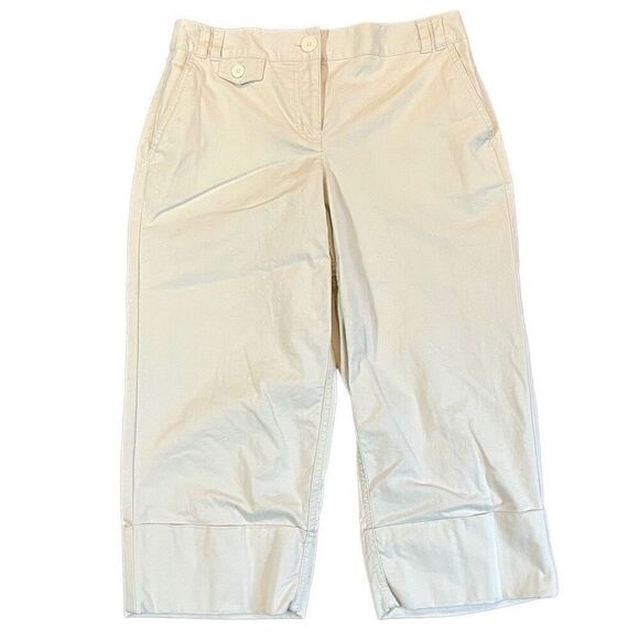 Loft Khaki Julie Cropped Pants 4 - Picture 1 of 8